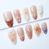 3D Floral Jelly Press On Nails | Y2K Kawaii Fake Nails | ST052 10 3D floral jelly Y2K kawaii press on nails gyaru abstract fake nails