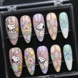 Easter Cartoon Dog Press On Nails 2