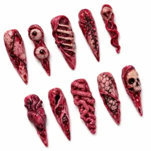 Gore Horror 3D Halloween Press On Nails 2