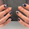 Leopard french tip Y2K hand-painted multi-color press on nails fake nails