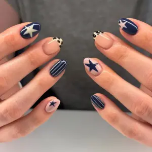 Leopard french tip Y2K hand-painted multi-color press on nails fake nails