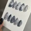 Starry Press On Nails - Reusable Handmade Gel Fake Nails | NA02 9 Starry reusable handmade gel press on nails fake nails celestial