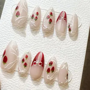 Strawberry Bliss Press On Nails 1