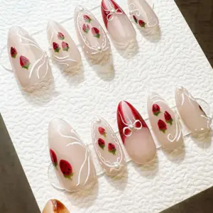 Strawberry Bliss Press On Nails 4