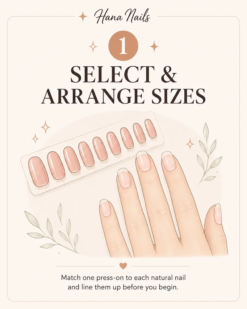 Step 1: Select and Arrange the Correct Nail Sizes