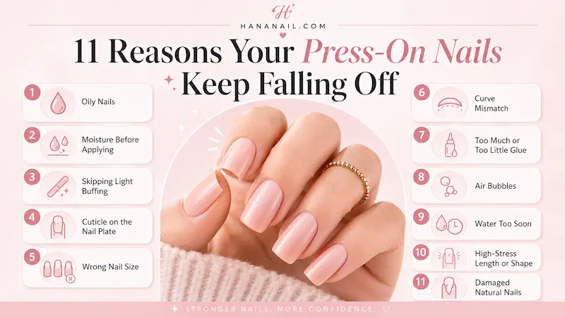 11 Reasons Your Press-On Nails Keep Falling Off