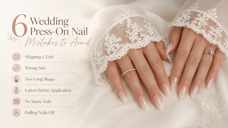 6 Wedding Press-On Nail Mistakes to Avoid