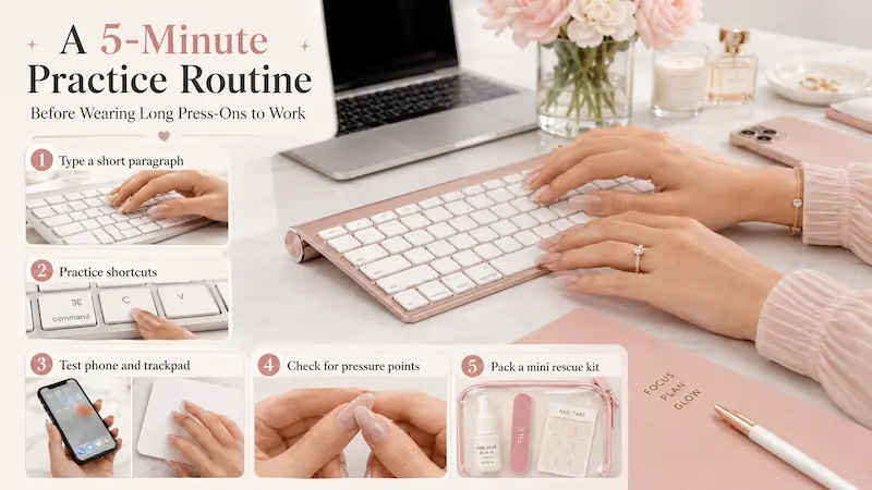 A 5-Minute Practice Routine Before Wearing Long Press-Ons to Work