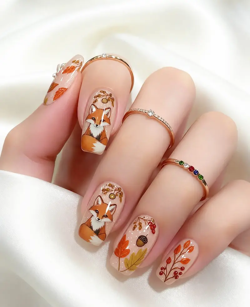 A Flat Hand-Painted Option: Fox Autumn