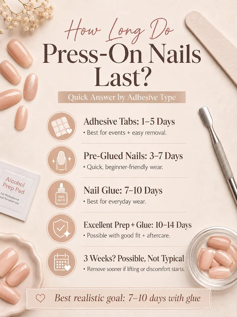 How Long Do Press-On Nails Last? Quick Answer
