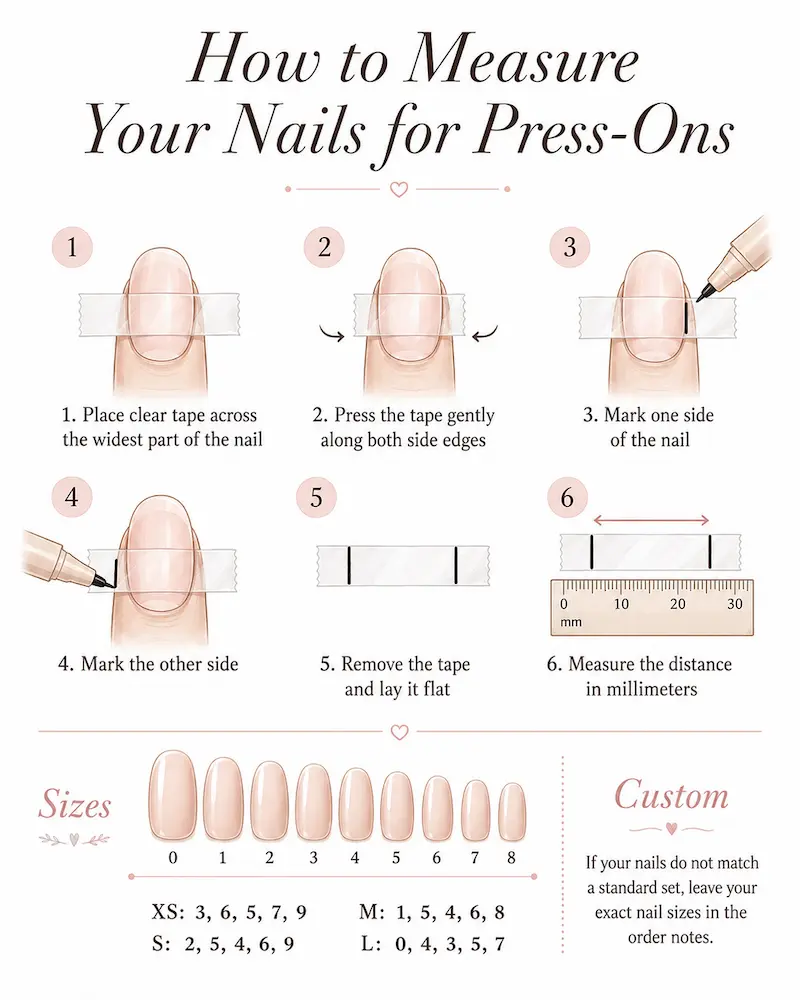 How to Measure Your Nails for Press-Ons: 3 Easy Methods
