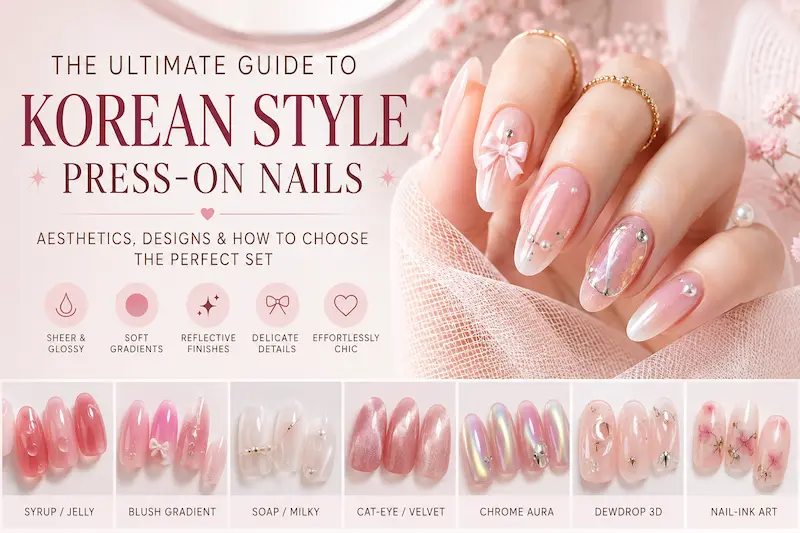 Korean Style Press-On Nails: 9 Designs and How to Choose Your Set