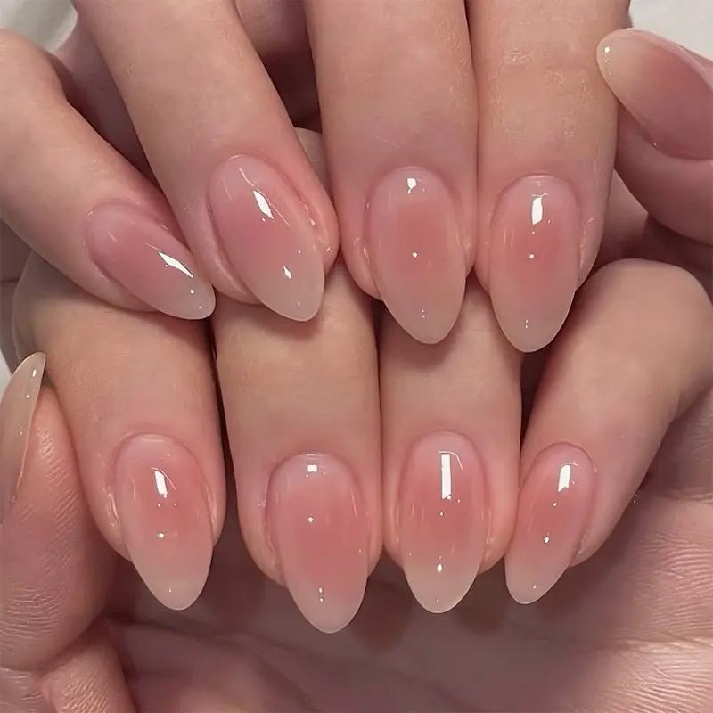 Short Almond Blush Nails