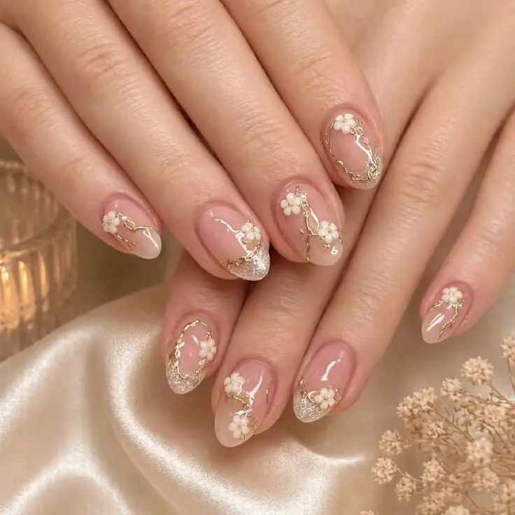 short wedding guest press on nails