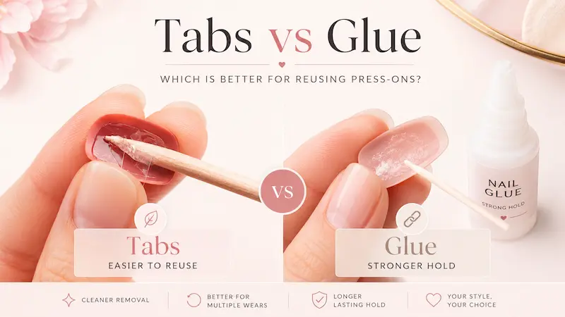 Tabs vs Glue: Which Is Better for Reusing Press-Ons?