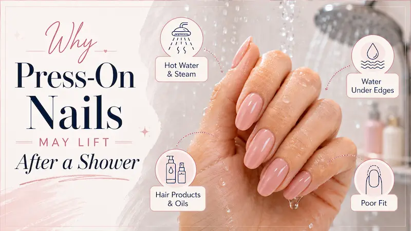 Why Press-On Nails May Lift After a Shower